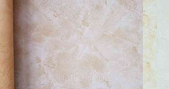 Шпалери вінілові на флізелін Caselio The Place to bed 0.53х10 м широкі білі смуги бежеві золотисті Київ