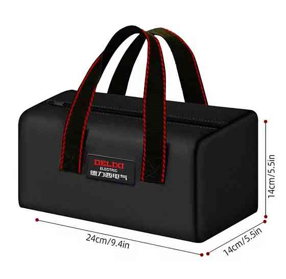 Сумка для инструментов Delixi Electric оксфордская ткань 24 на 14 см черный Киев