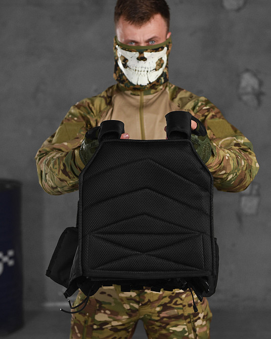 Плитоноска черная 4 сброса точки крепления с подсумками в сборе для плит 25 30 Одесса - изображение 13