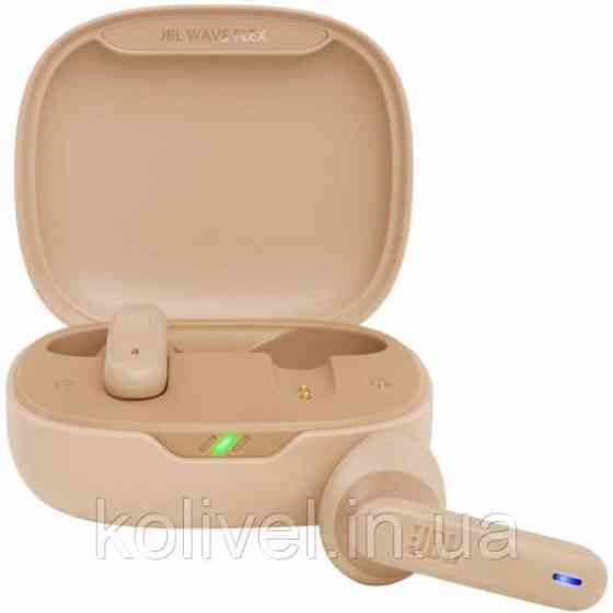 Навушники з мікрофоном JBL TWS Wave Flex Beige JBLWFLEXBEG (JBLWFLEXBEG) Киев