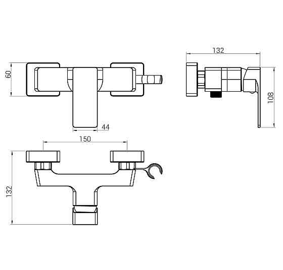 Змішувач гігієнічний DOMINO Dionis DDD-206N (000027307) Київ