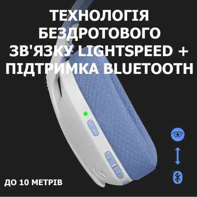 Наушники Logitech G435 Lightspeed Wireless Gaming Headset White (981-001074) Винница