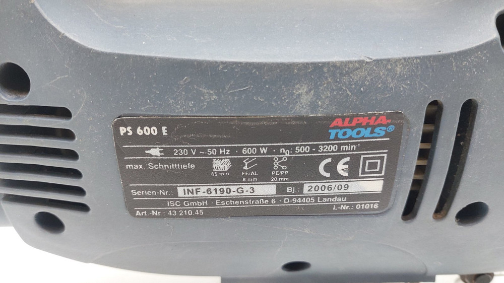 Електричний лобзик Alpha Tools PS 600E ( Б клас) Луцьк - фото 3