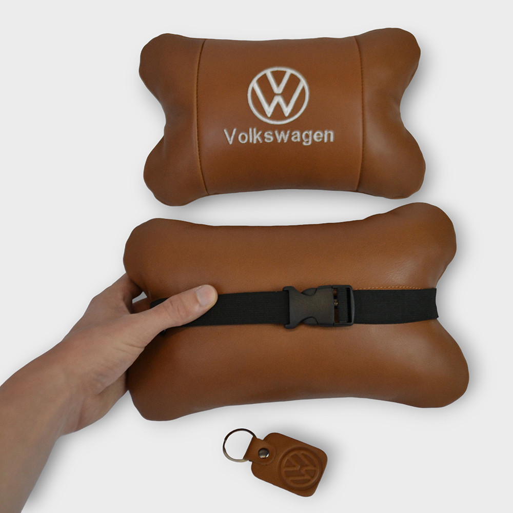 Подушки під голову автомобіль Volkswagen, Подушки на крісло в авто, Автоподушки TE-267 з логотипом Київ - фото 2