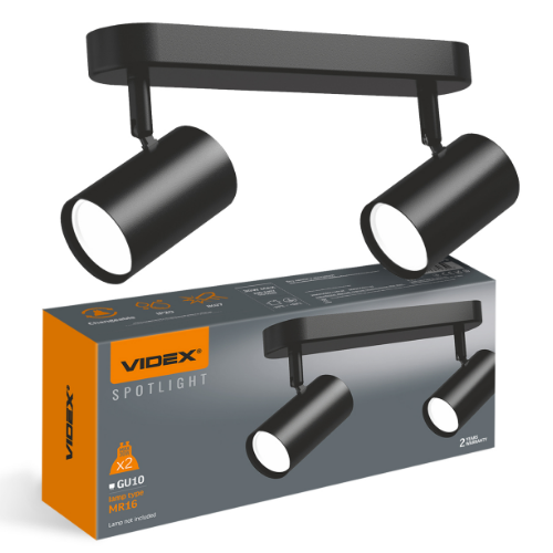 LED Світильник накладний під лампу 2*GU10 поворотний VL-SPF05B-BPB Videx Житомир