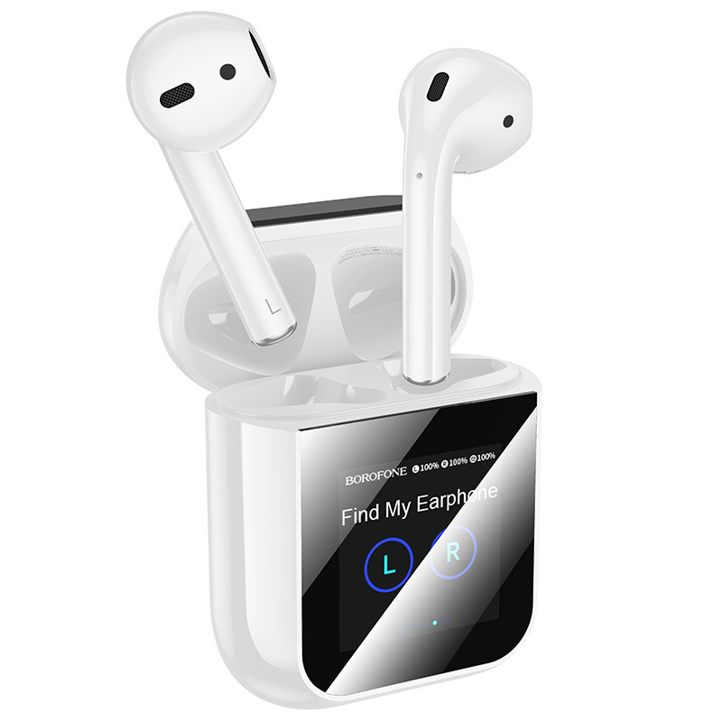 Беспроводные наушники BOROFONE BW86 Brocade true wireless BT headset with touch screen White Одесса - изображение 3