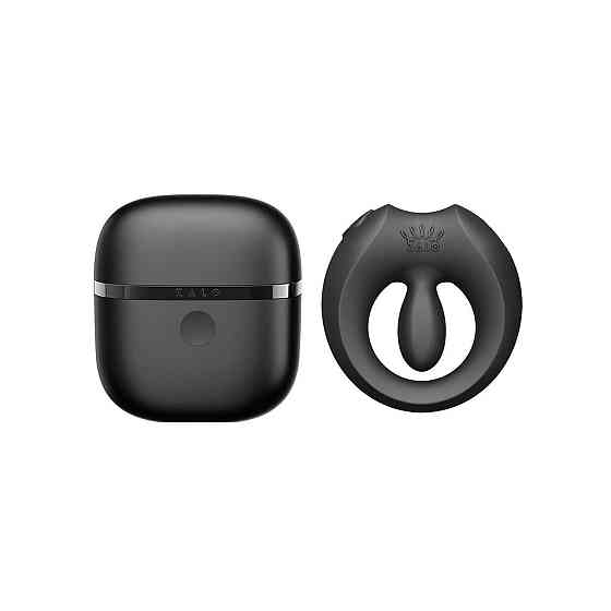 Эрекционное смарт-виброкольцо Zalo Apis Obsidian Black, до 4 часов работы, зарядный кейс Sex Aura Киев
