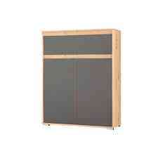 Комод 2Д1Ш Торино - 761х1013х350 - Дуб Артисан + Серый Львов