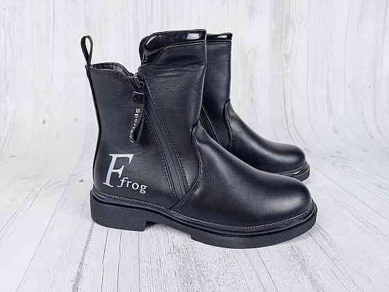 Детские демисезонные черные ботинки для девочек 34,37 Николаев