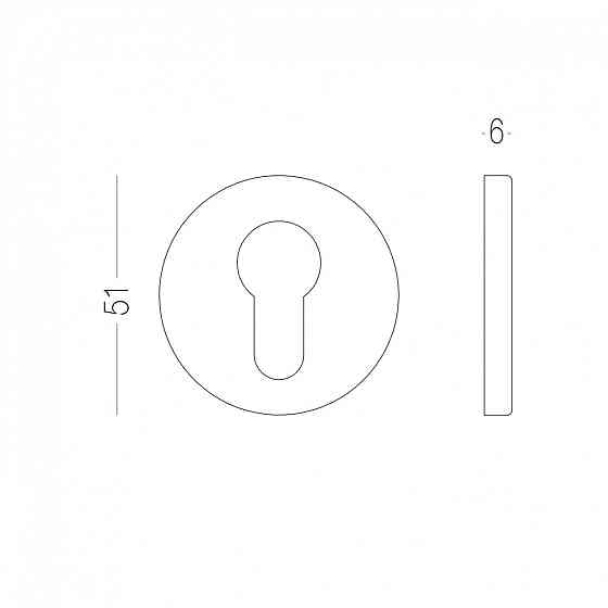 НАКЛАДКА ПІД ЦИЛІНДР E19 SN МАТОВИЙ НІКЕЛЬ Київ