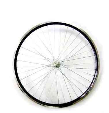 Обід велосипедний (в зборі) 26 (перед, 36 спиць, алюміній, диск. гальмо, чорний) (подвійний) пром підшипник Мукачево