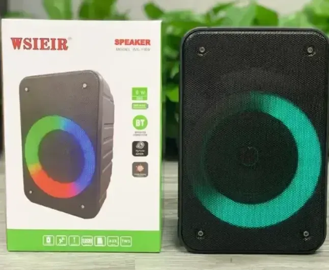 Портативная Bluetooth колонка Wsieir WS-1109 с LED, FM, USB, TF, TWS, 4