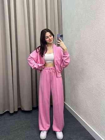 Жіночий костюм-двійка з широкими штанами Барбі 46/48 Харків