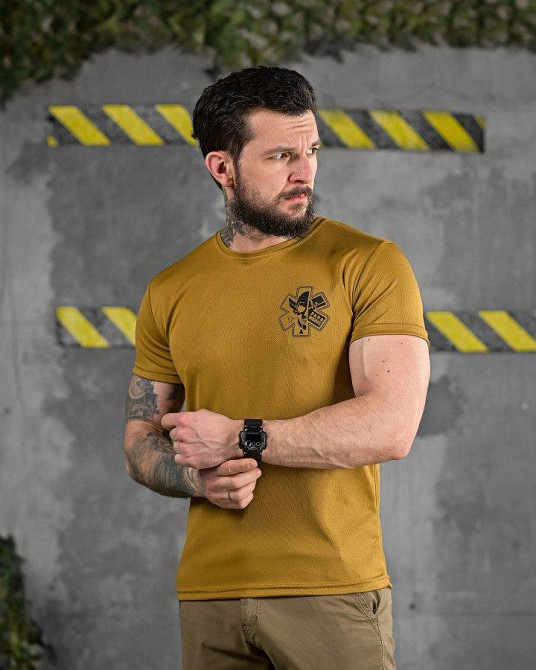 Тактична потоотводна футболка ParaMedic coyot ДЛ6504 Одесса - изображение 2