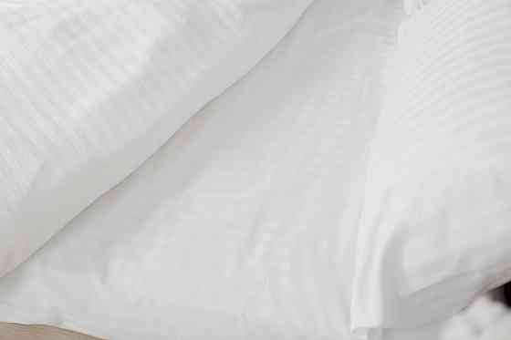 Комплект постельного белья Ideal Textile страйп сатин белый полуторный (56860348) Черновцы