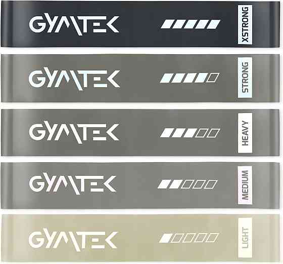 Набор резинок для фитнеса Gymtek 0,5-30кг серый Киев