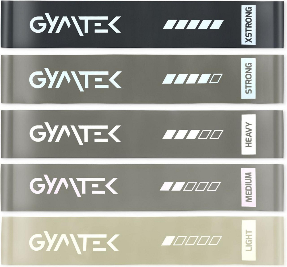 Набор резинок для фитнеса Gymtek 0,5-30кг серый Киев - изображение 1