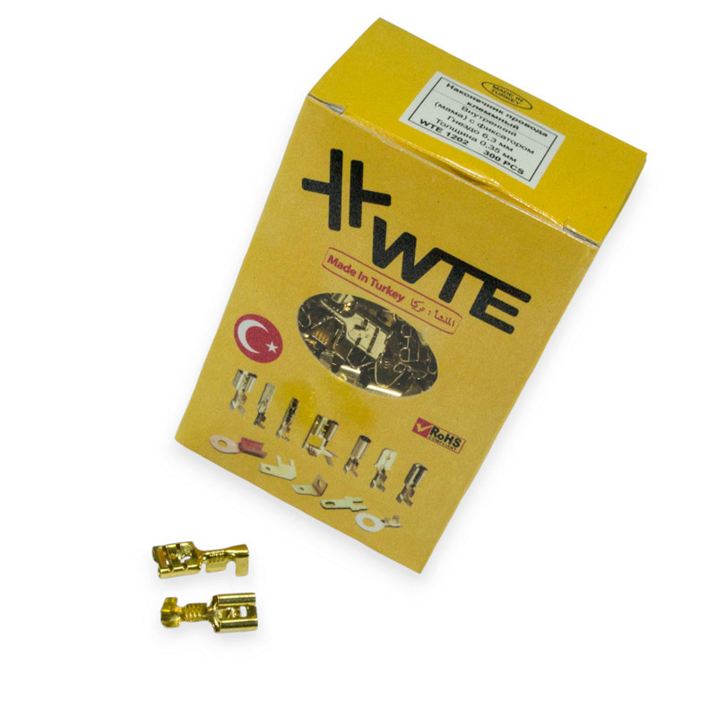 Наконечник провода "мама" 6,3мм (300шт) WTE Мукачево - фото 1