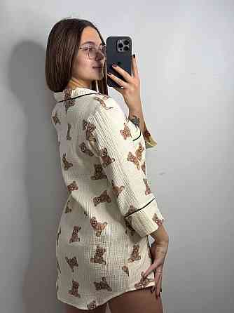 Жіноча муслінова нічна сорочка Ведмедики XL-2XL Харків