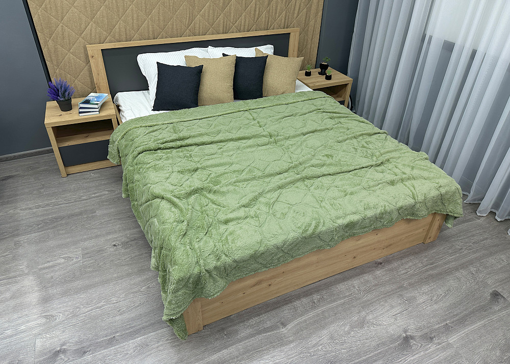 Плед-покривало Ромб 200х230 см (+-5см) Салатовий (87-260) Київ - фото 3