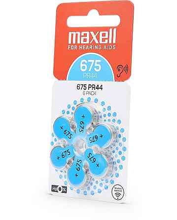 Батарейка MAXELL PR44 (675) 6BS ZINC AIR (M-790420.00.EU) (4043752334500) Киев