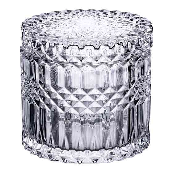 Yiwu Цукерниця з кришкою я кругла скляна HP-4-100 Київ