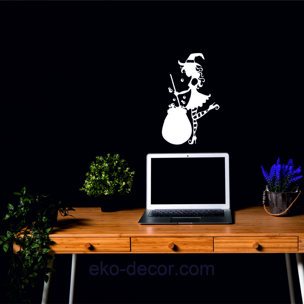 Декоративное настенное 3D Панно «Ведьма», Декор на стену с объемом 90*56 см, Белый Киев - изображение 9