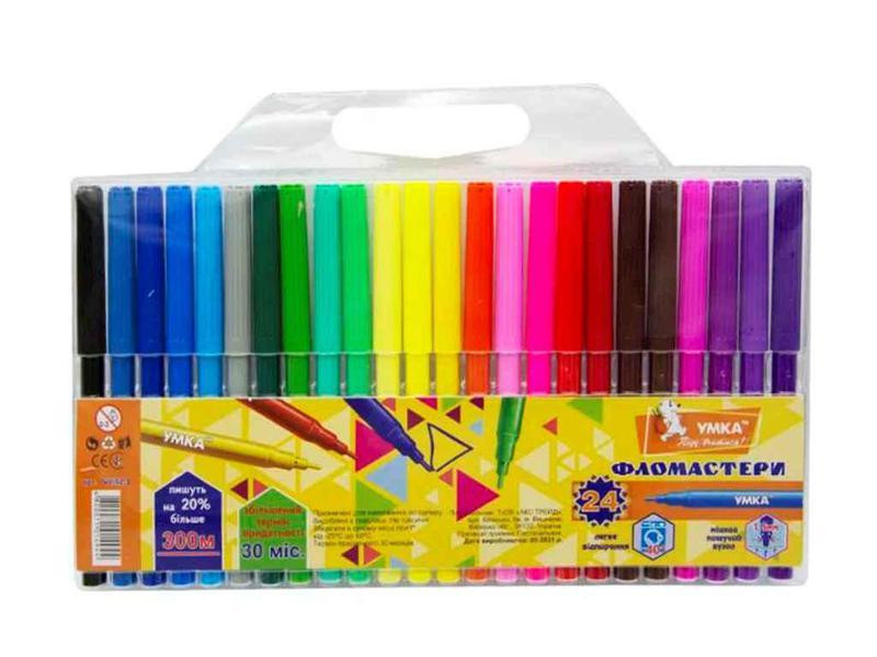 Фломастери 24 кол. "Умка" Колормікс, ФЛ52-3, шт Київ - фото 1