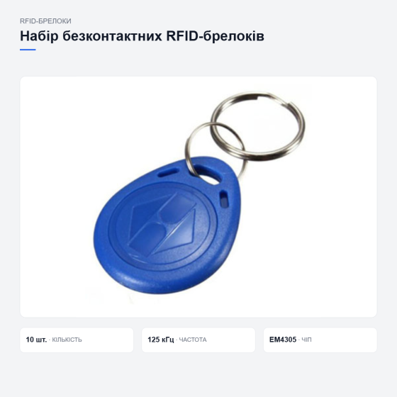 Набір безконтактних RFID-брелоків Київ