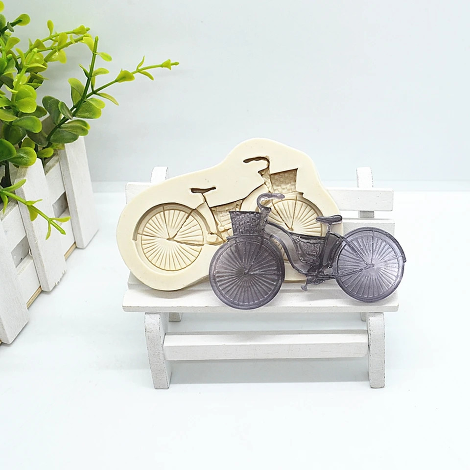 Молд силиконовый Велосипед 55 на 87 мм серый Киев - изображение 3