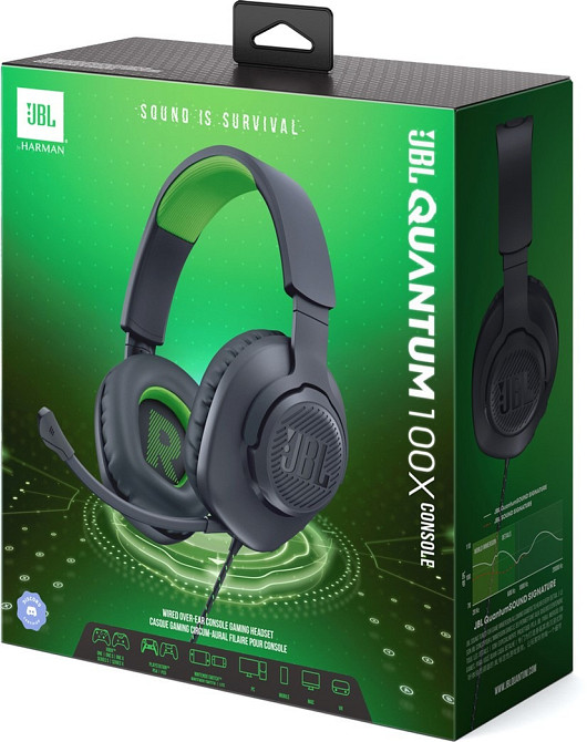 Гарнітура JBL Quantum 100X Console Black (JBLQ100XBLKGRN) ( 13874 ) Харьков - изображение 12