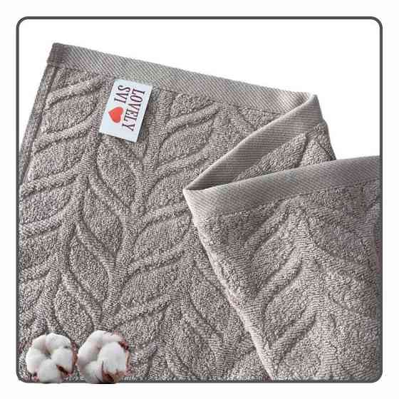 Рушник банний Lovely Svi  бавовна жаккардове для ванної, готелів, СПА - 70 х 140 см Milano  бежево - сірий Київ