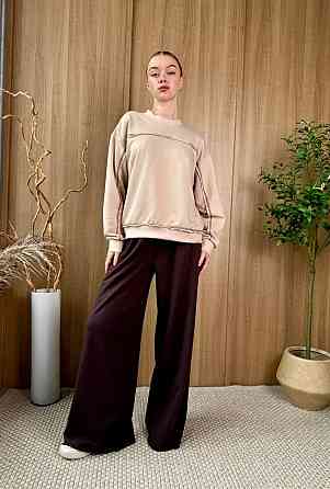 Женский стильный повседневный костюм из трехнитки диагональ Одесса