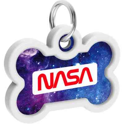 Адресник для животных WAUDOG Smart ID с QR паспортом "NASA21", кость 40х28 мм (0640-0148) Винница