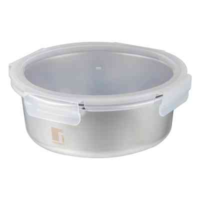 Харчовий контейнер Bergner Go Lovers з нержавіючої сталі круглий 1,5 л (BG-36316-GY) Вінниця