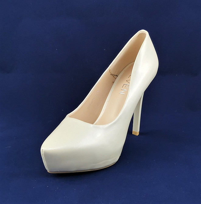 Жіночі Білі Туфлі на Підборах Шпильці Лакові Модельні (розміри: 37,38,39,40) - 16-3 Дніпро - фото 5