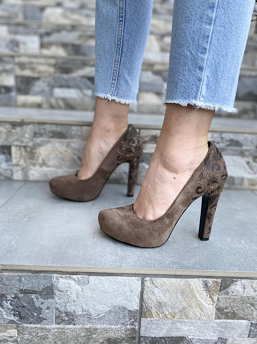 Туфлі жіночі LENA MELIANI A116-A3281 капучіно (весна-осінь, еко-замша) (1990) 35 Коломия - фото 1