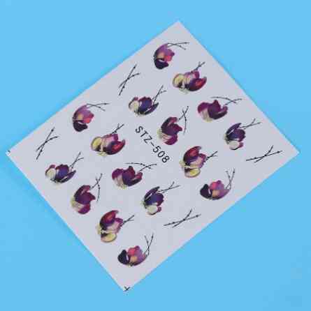 Наклейки для нігтів "Квіточки" STZ-508 Київ