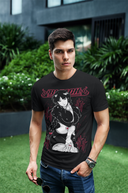 Футболка для хлопчика з аніме принтом Бліч оверсайз (зріст від 165 до 180) Чорний AnimeJ0685m Дніпро - фото 3