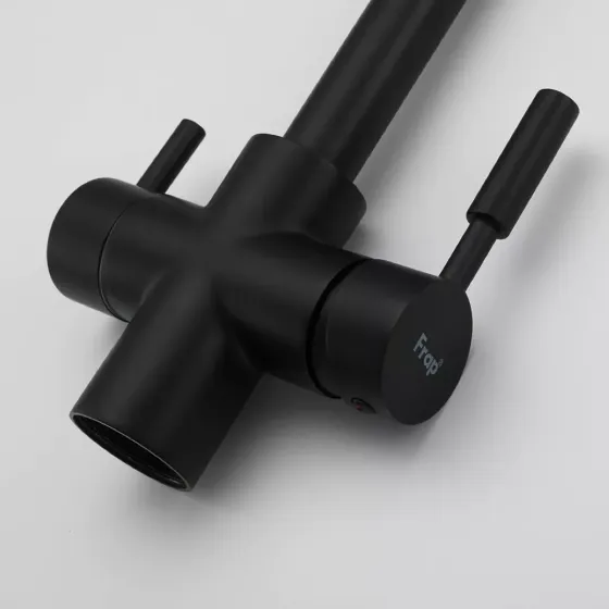 Смеситель для кухни с подключением к фильтру Frap F4352-6 черный Киев