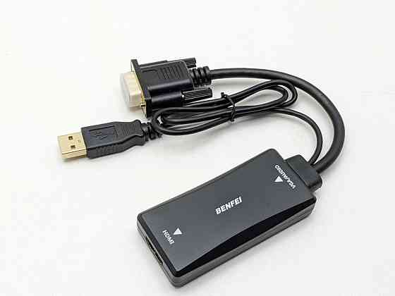 Перехідник BENFEI VGA - HDMI з підтримкою аудіо та роздільною здатністю 1080P Луцьк