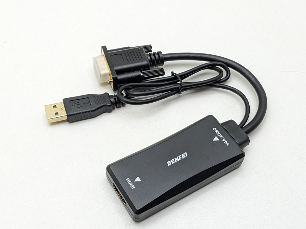 Перехідник BENFEI VGA - HDMI з підтримкою аудіо та роздільною здатністю 1080P Луцьк - фото 1
