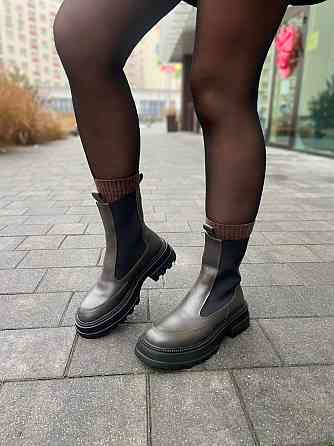 Без бренда Черевики жіночі KATI SHOES 314 коричневі (зима, шкіра натуральна) (5732) 39 Коломия