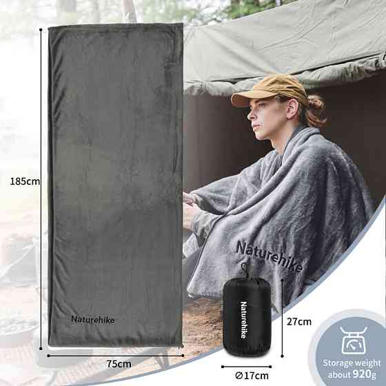 Подкладка для спального мешка Naturehike CNK2450WS024 флис (Графит) Винница