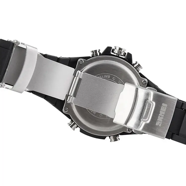 Чоловічий годинник Skmei 1016 Shark Black З червоною облямівкою Вінниця - фото 9