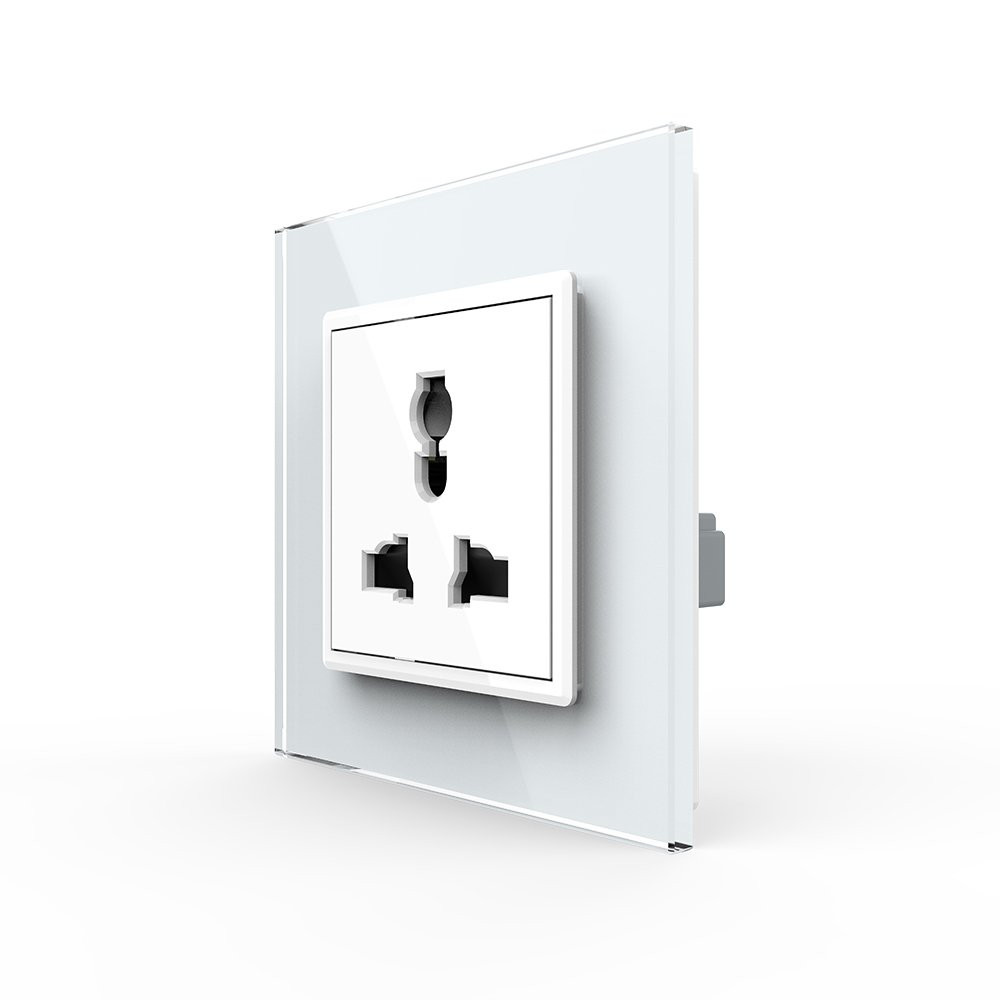 LIVOLO Розетка універсальна 12 стандартів в 1 Livolo білий скло (VL-C7C1C-11) Коломия - фото 4