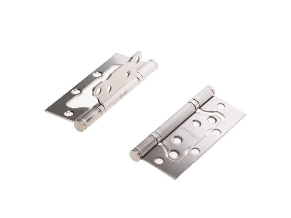 Петля дверная Универсальная 100мм никель накладная 100х63х2 (BN) AT - Hinge (2шт/уп) ТМ ASTEX Киев - изображение 1