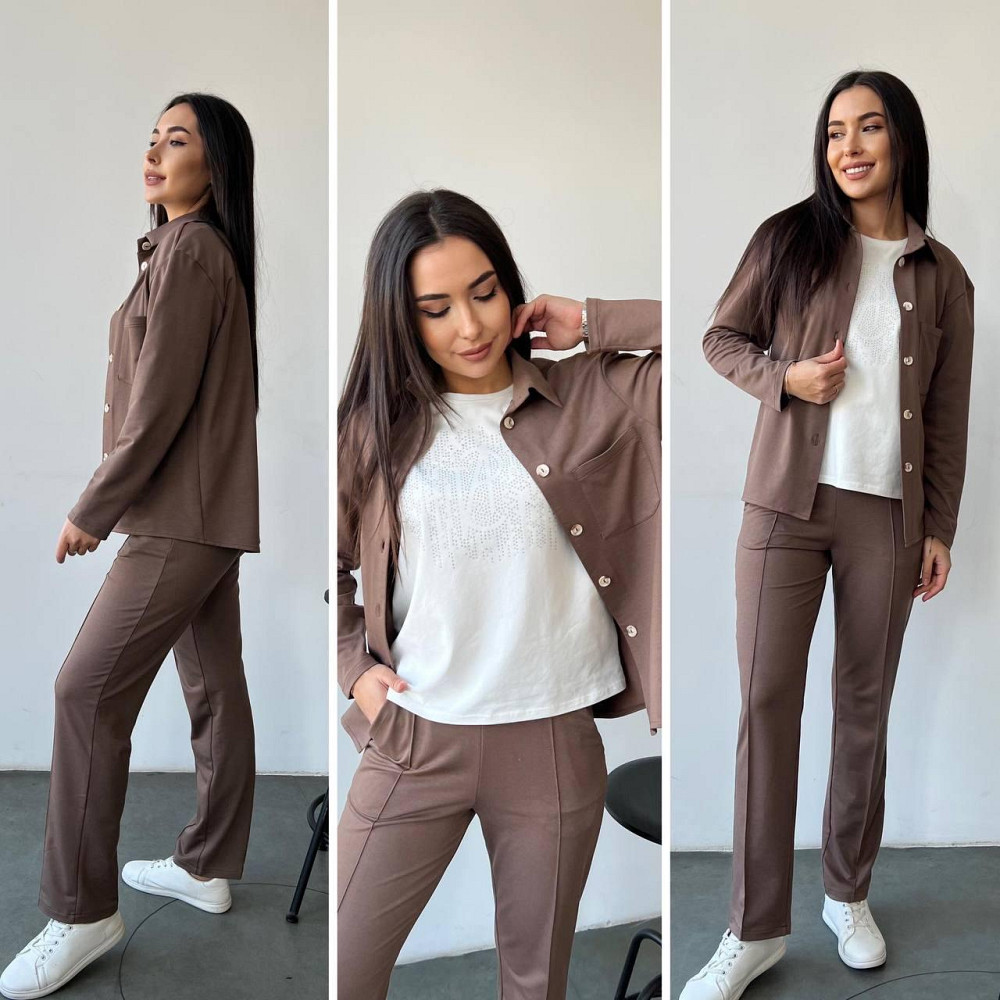 Женский костюм тройка с брюками двунитка.  42-56р Киев - изображение 5