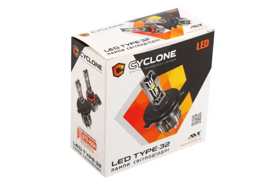 Лампа диодная   H4  12В  4800лм/6000К/15Вт/12GC5530 Cyclone как галогенная Винница