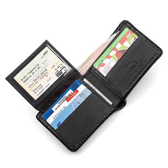 Портмоне CROCODILE LEATHER 18004 из натуральной кожи крокодила Черное Киев